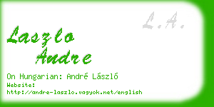 laszlo andre business card