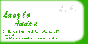 laszlo andre business card